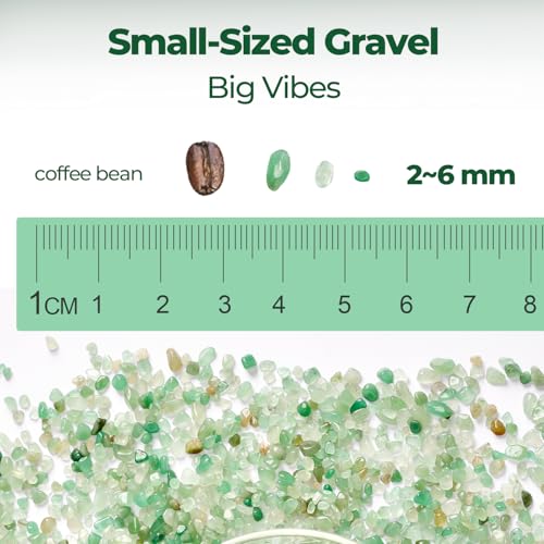 Image of T4U Crystal Chips Stone Crushed Quartz Jade Pebbles 1LB - Fluorite Tumbled Gravel Small Decorative Pebbles Bulk, Mini Polished Rocks Sand Pieces for Crafts, Vases Filler, Plants, Aquarium Gravel Rocks
