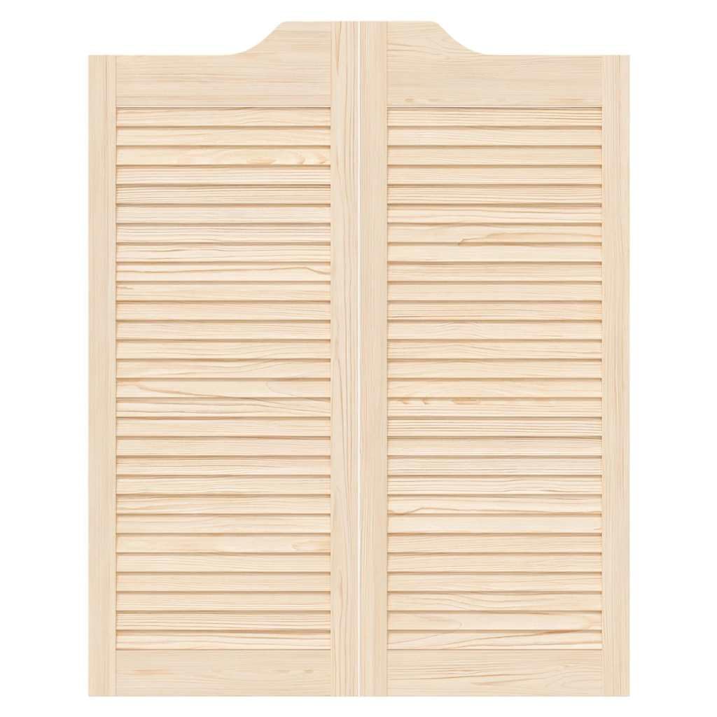 Double Porte Battante, Porte Saloon de Séparation à persiennes 1paire 100x80 cm bois massif Pin