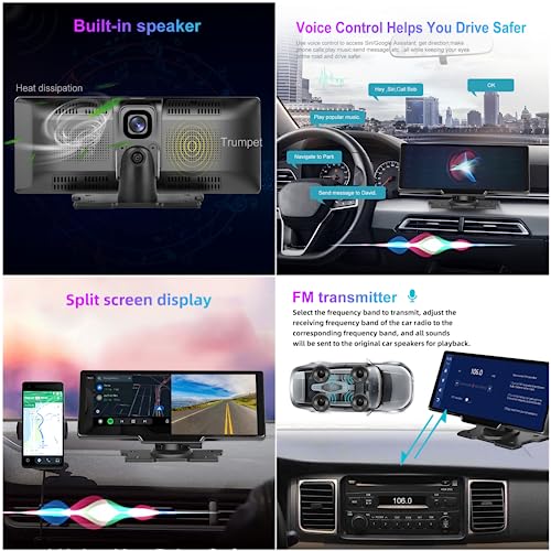 image for podofo Car Stereo Support Wireless Carplay/Android Auto Portable Car A
