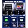 Podofo 4G 64G Android Car Stereo with 9inch 1280x720P HD IPS Touch Screen Wireless Carplay Android Auto MirrorLink,5.0 Bluetooth Radio with DSP Audio 32 EQ GPS WiFi FM/RDS AHD Backup Camera
