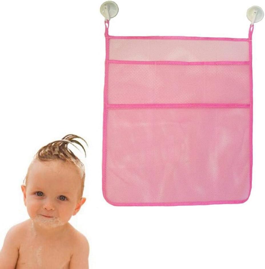 Whatyiu Bath Toy Organizer Bath Tub Toys Holder Sucker Bag Bathing Hanging Organizer