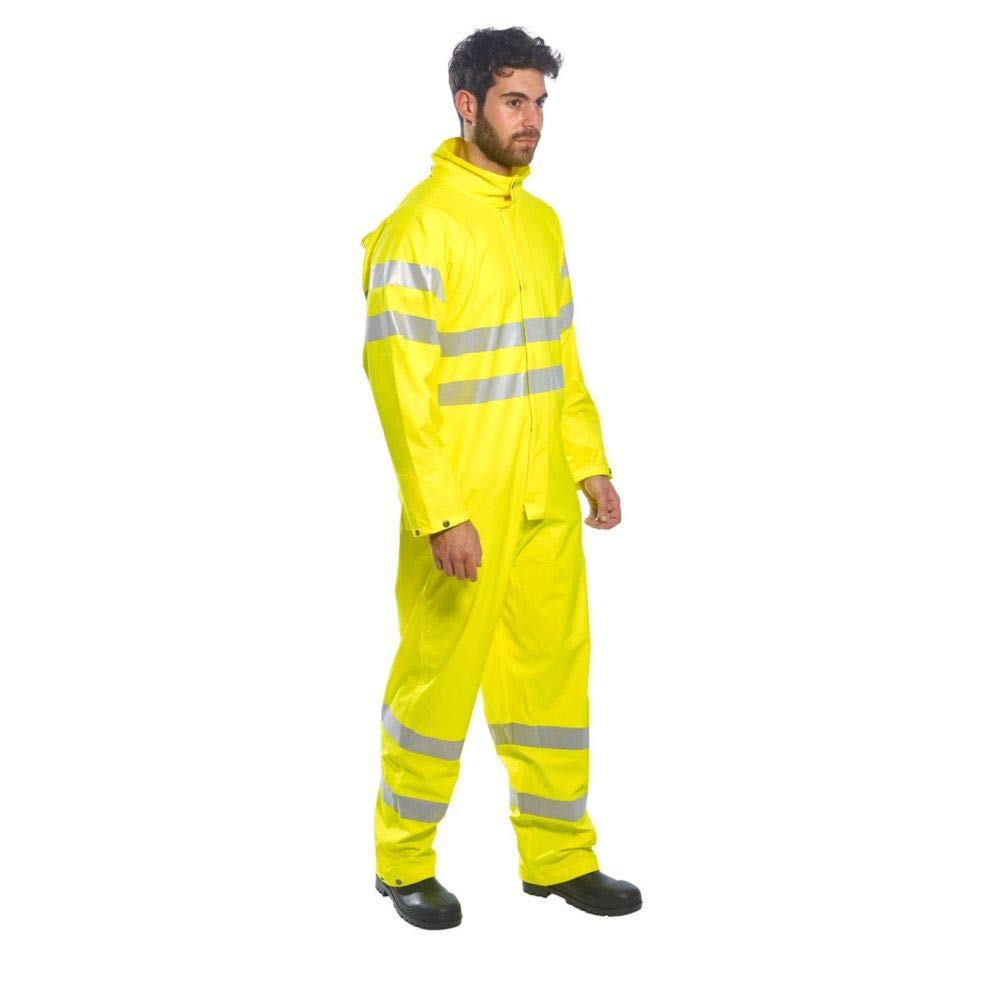 Portwest S495 Kombinezon roboczy Sealtex Elementy Odblaskowe Elastyczny Pas | Pomarańczowy, 2XL, EN 343 Klasa 3:2, UPF 40+, Krój Standardowy, Unisex, Regulowane Obszycia na Sztyfcie, Poliester, Trwałość