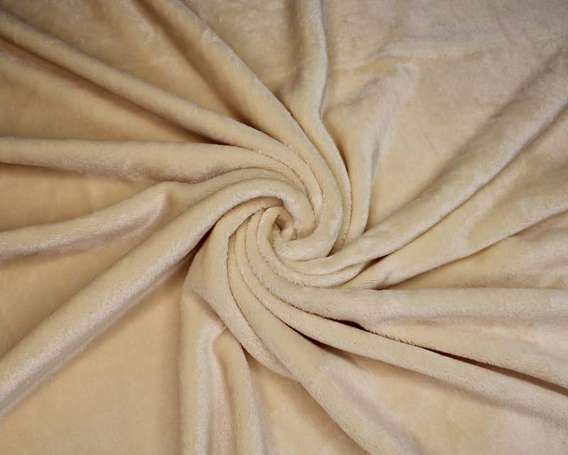 Cuddle Fleece -150cm, Soft for Sewing & Crafts (Beige, 3 Meters)