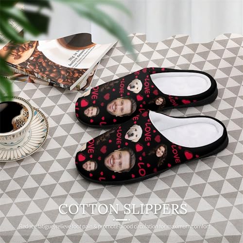 Personalized Dog Face Slippers Custom Pet Photo Family Slippers for Women Men Funny Pet Face House Slippers2