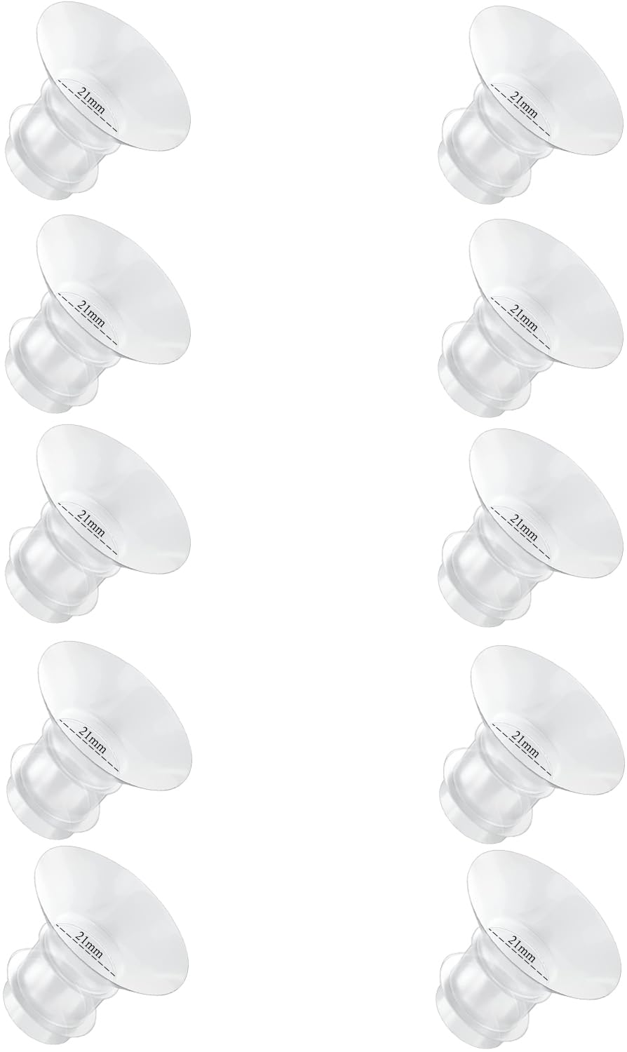 Flange Inserts 21mm for Medela,Spectra 24mm Shields/Flanges,Compatible with Momcozy S12 Pro/S9 Pro/S9/S12 Wearable Breast Pump,Reduce 24mm Nipple Tunnel Down to 21mm,10PCS