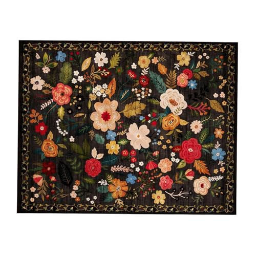 Tapis à fleurs antidérapant pour protéger les sols de la maison