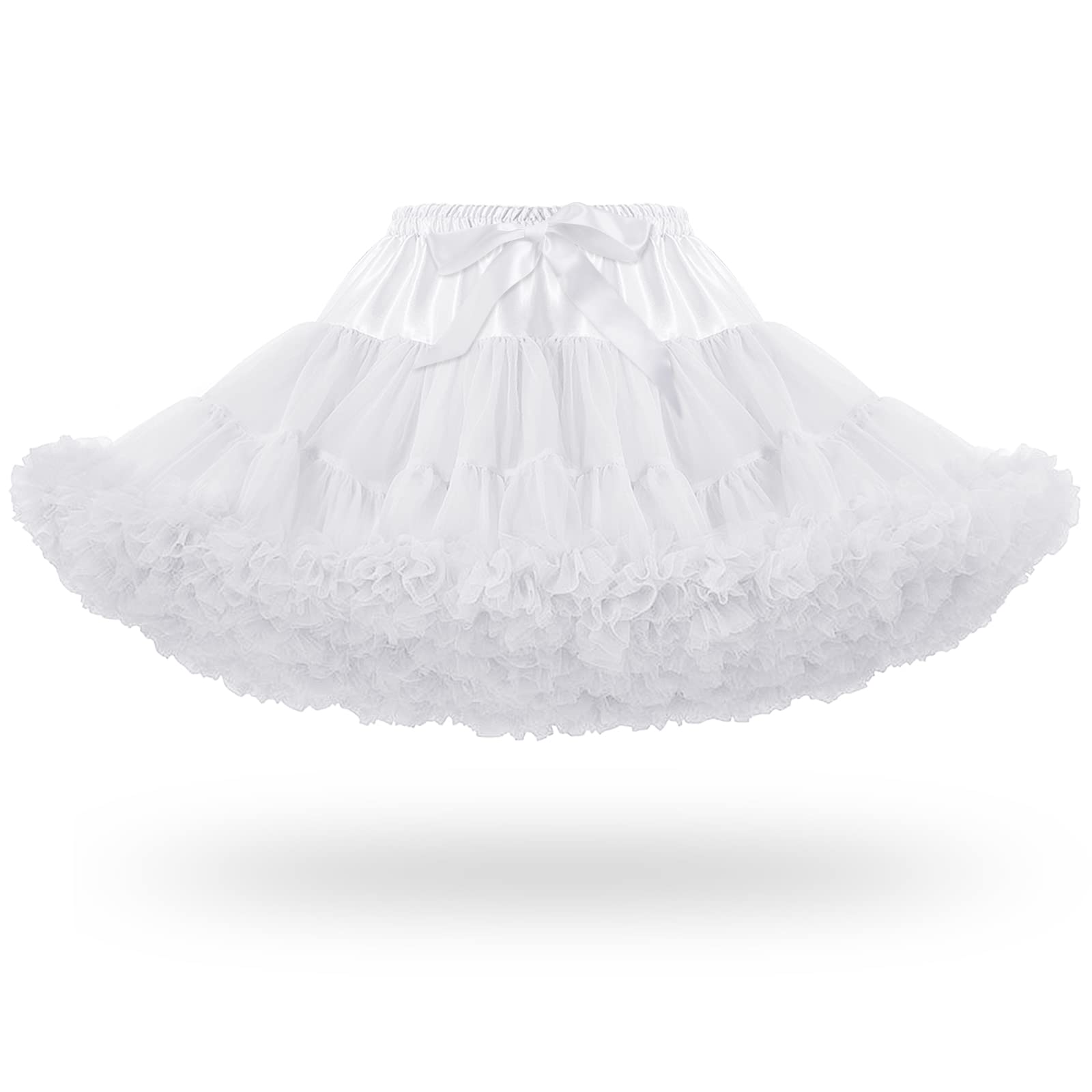 Short Tulle Petticoat Chiffon Fluffy Underskirt for Cosplay Party