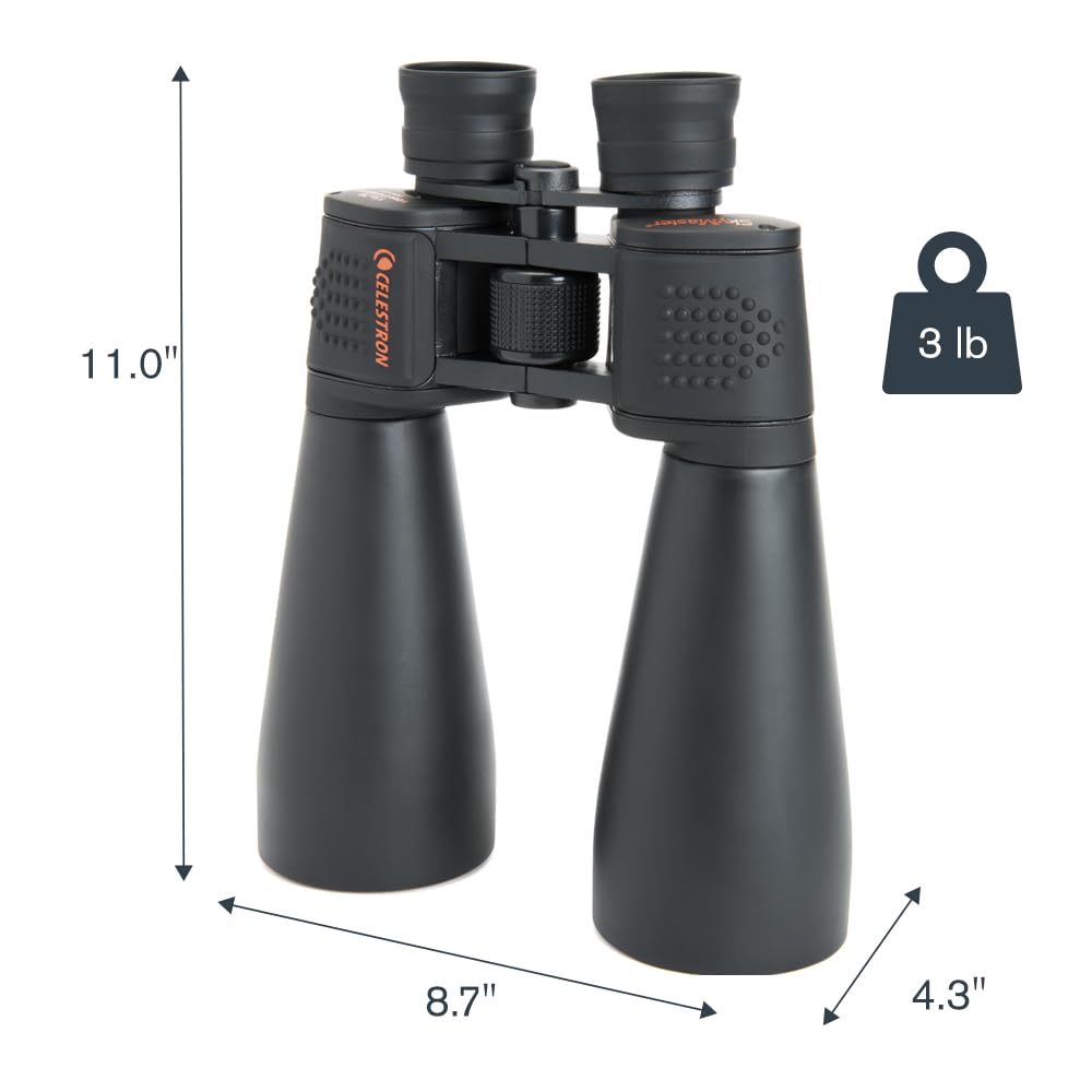 Celestron 71009 SkyMaster 15x70mm Porro Prism Binoculars with Multi-Coated Lens and BaK-4 Prism Glass, Black