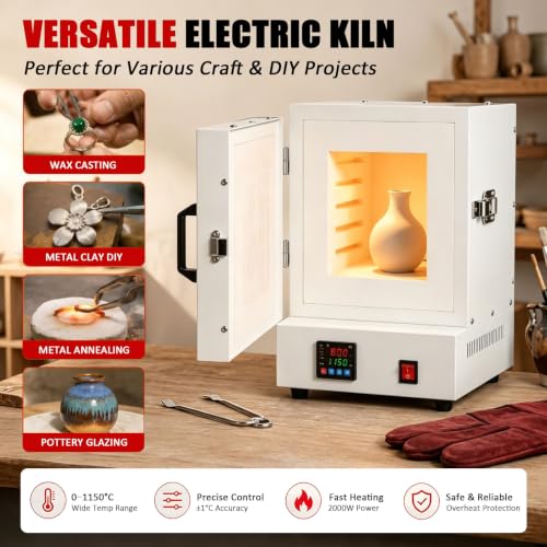 Horno de mufla eléctrico 2000W para calcinación de laboratorio a 1150 °C 3