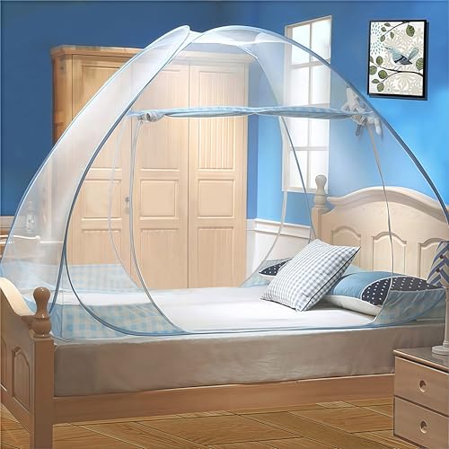 Digead Moustiquaire de Lit Dôme, 120x200cm à Installation Rapide | Portable et Pliable pour Camping et Chambre |...