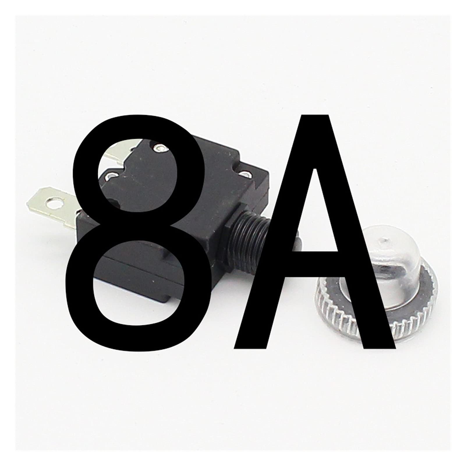 AVSBBYEPS Circuit Breaker Thermal Switch Overload Protector Push Button 3A,4A,5A,6A,7A,7.,8A,10A,15A,18A,20A,25A,30A +Waterproof Cover(25v)