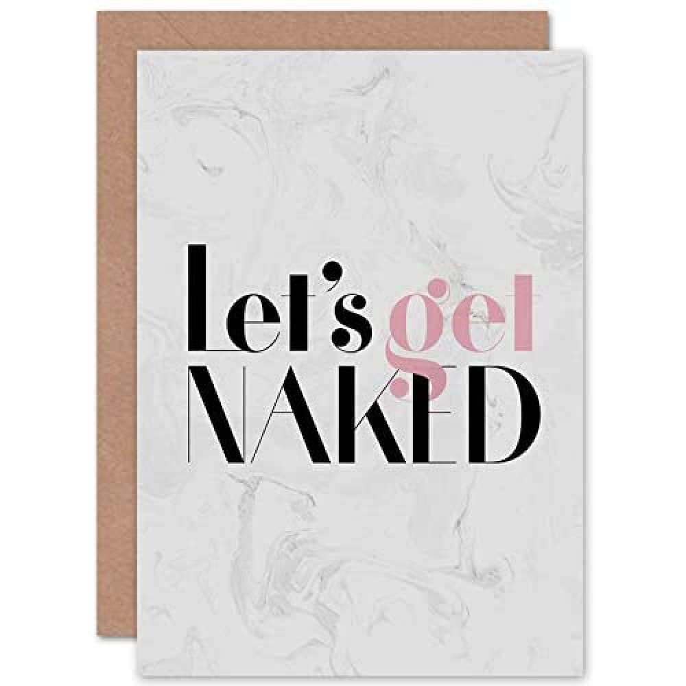 Dusty Rose Lets Get Naked Greetings Card