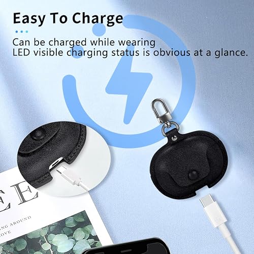 Image of Leather Business Case Cover for OnePlus Nord Buds 3 | Nord Buds 3 Pro | OnePlus Buds Pro 3 (Leather Black)