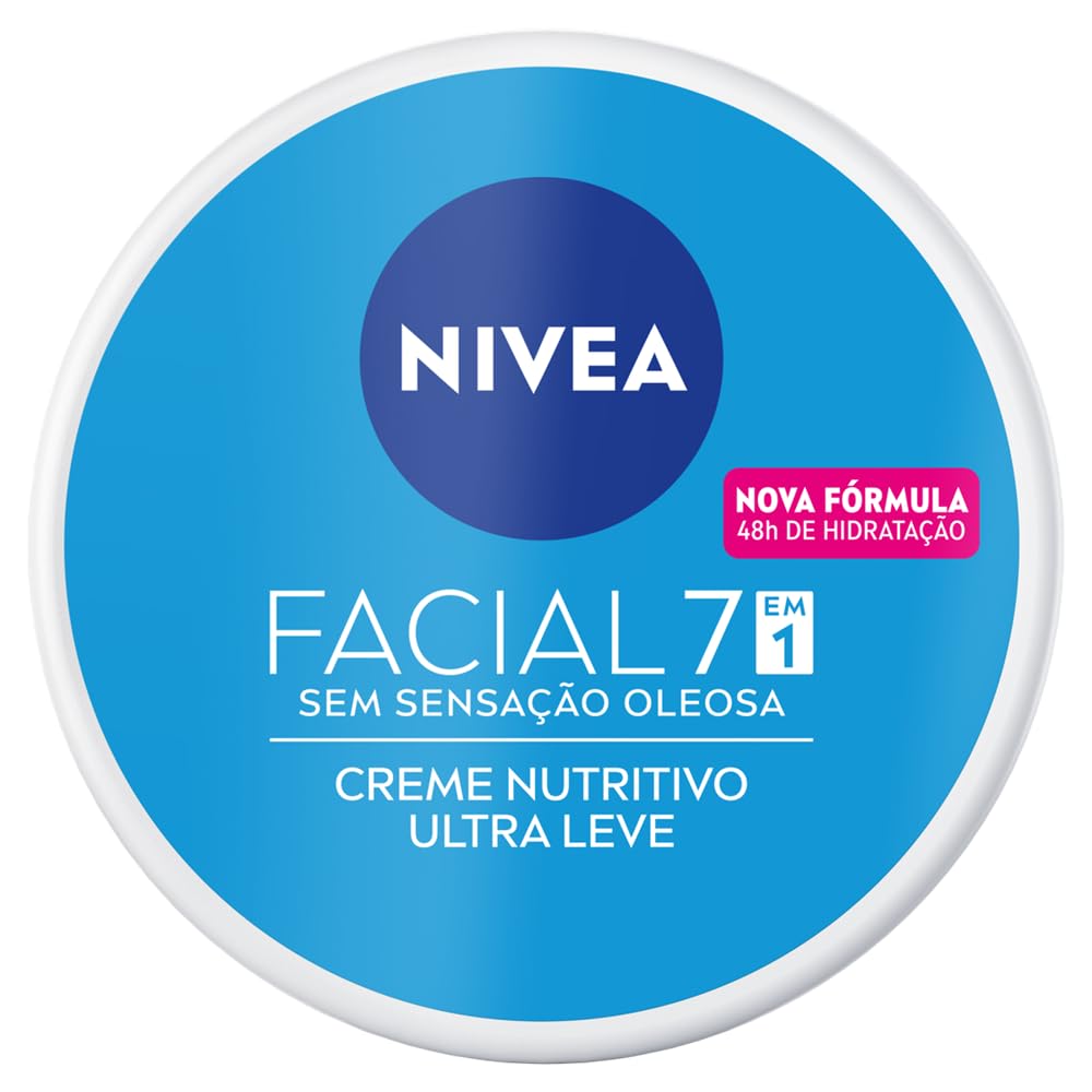 NIVEA Crema Facial Hidratante 7 En 1 Cuidado Nutritivo (200 ml), crema de sensación ligera y rápida absorción 24 horas de humectación sin sensación grasosa