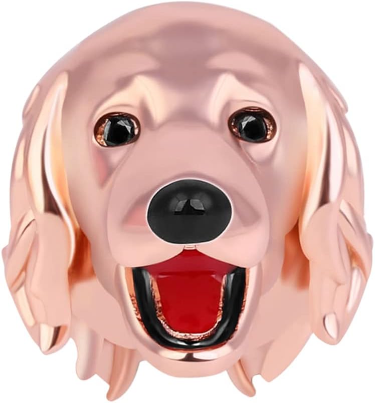 GNOCE Golden Retriever Charm Bead Sterling Silver Puppy Dog