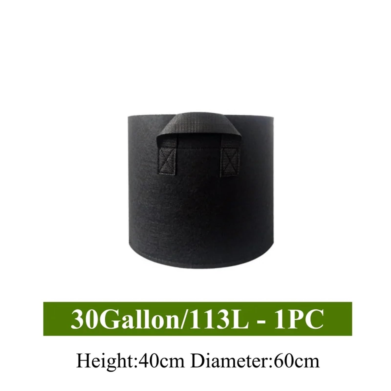 Lot de 5 Grands Sacs Culture Non tissés 30 à 100 gallons avec poignées, en Tissu résistant, for Fleurs, Arbres fruitiers et légumes(30 Gallon)