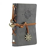 Pocket Size Vintage Retro Leather Cover Notebook Journal Blank String Nautical