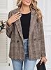 Happy Sailed Womens Oversized Plaid Blazer Dressy ... #3
