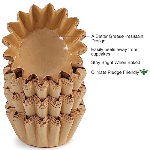 Caperci CK1021 Grease-Resistant Natural Mini Cupcake Liners 200 Counts thumb #2