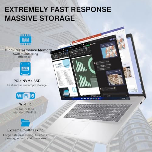 Image of HP 17 Inch Laptop Touchscreen Computer, 17.3 HD+ Touch Screen Business Laptop, Intel 10-Core i7, 64GB RAM 2TB SSD, Windows 11 Pro, Backlit 10-Key, Fingerprint Reader