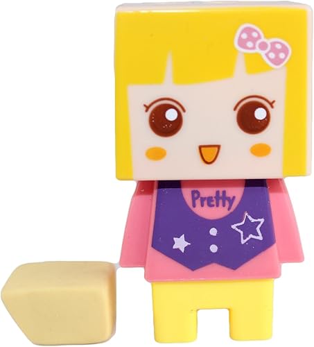 Miniatura 3 de Gullor Juego de 4 sacapuntas con manivela elegante y lindo silencioso para la escuela, la oficina y el hogar, forma de niños