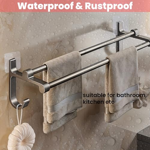 Image of Ptwola 20 Counts Nail Free Picture Hangers Nail Free Wall Hangers Self Adhesive Hooks Sticky Screw Wall Hook Clear Waterproof Oilproof for Picture Hanging Kitchen Bathroom Office Photo Frame