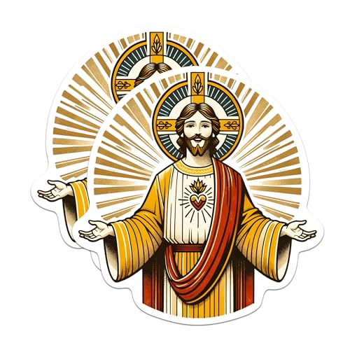 Set de 2 Imanes Decorativos Sacred Heart of Jesus 5 in miniatura 1
