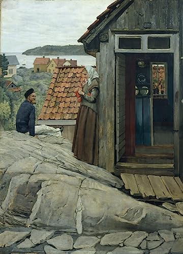 Impression d'affiches art portrait Christian Krohg décoration mural toile 60x90cm