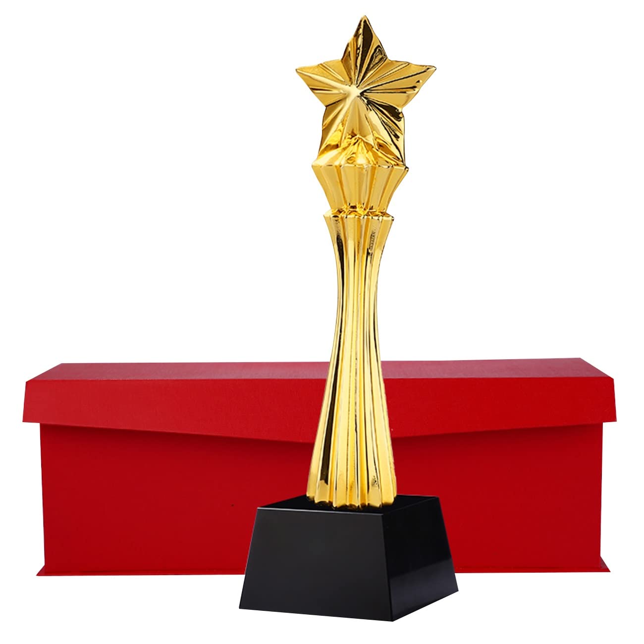 Estrella Dorada De Cinco Puntas Gloria del Torneo Campeones Recompense A Los Niños Premios De Reconocimiento del Equipo (Color : Gold, S : 31 * 8cm)