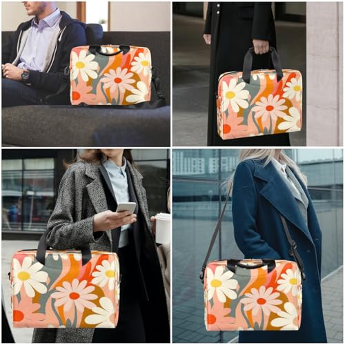 Maletín para portátil con estampado floral y correa ajustable miniatura 7