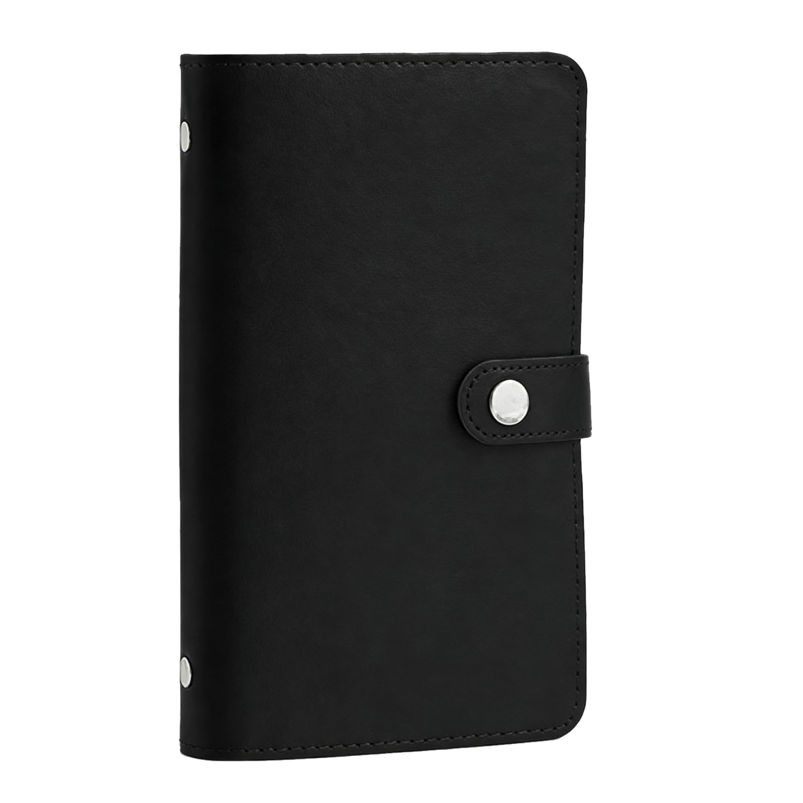 Money Saving Wallet - PU Leather Saving Challenge Notebook 50 Pages, Can be Placed 100 Sheet for Cash Organization (Black)
