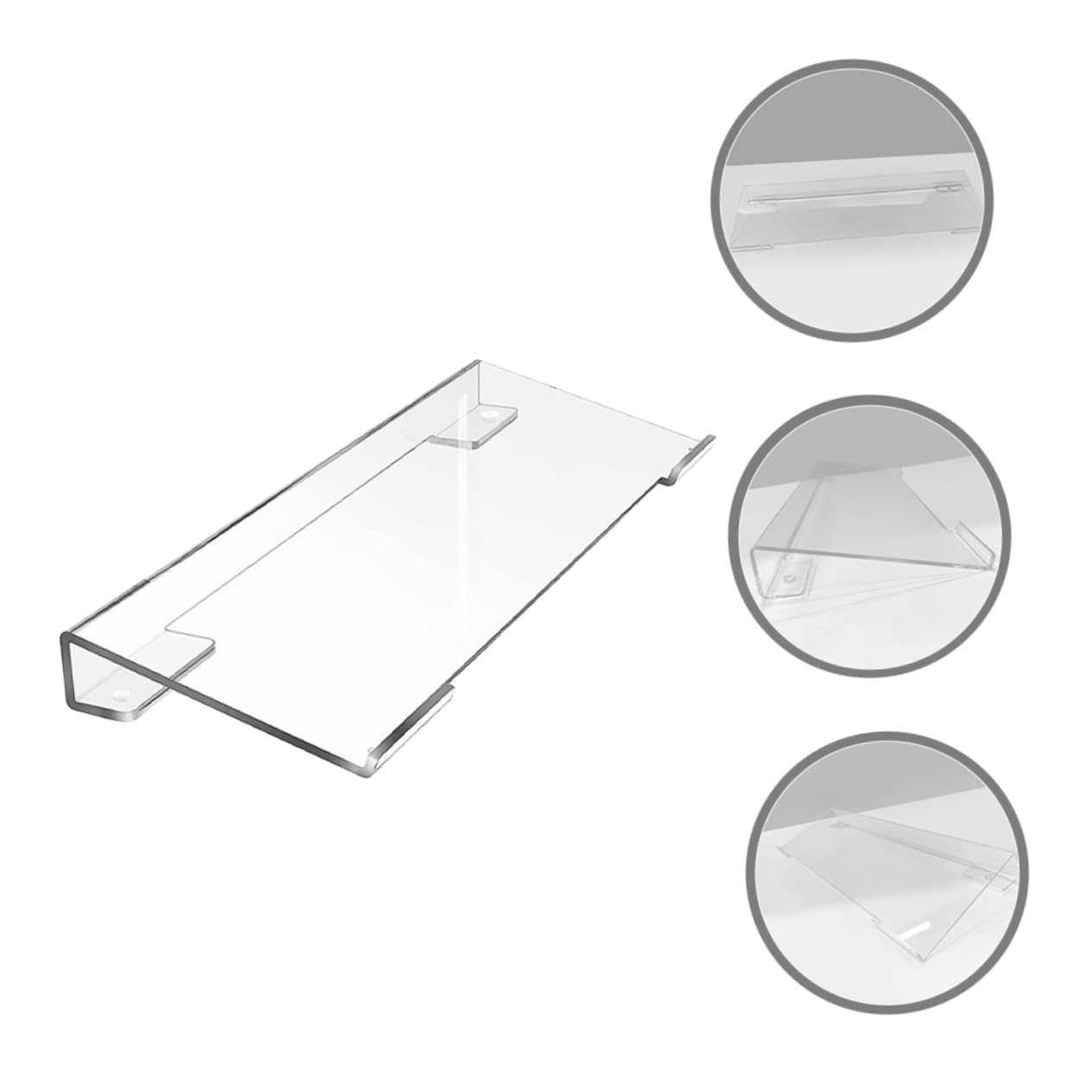 HOMSFOU Ergonomic Keyboard Stand for Desk Acrylic Computer Keyboard Lifter Home Office Accessory