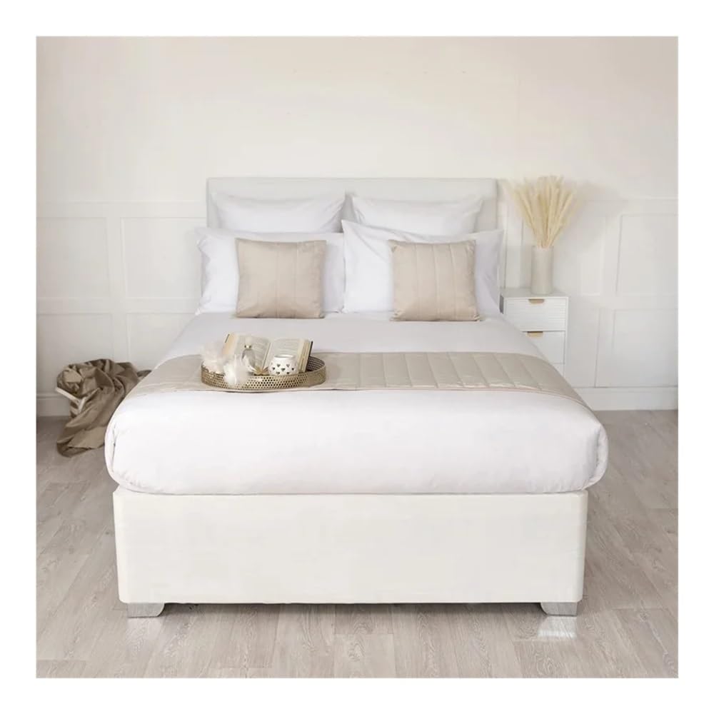 Coprirete in pelle scamosciata sintetica con tre lati in tessuto elastico facile da installare (grigio, letto matrimoniale, 150 x 200 x 30 cm)