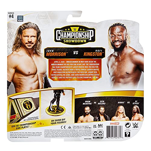 Wwe John Morrison Vs Kofi Kingston Championship Showdown 2-Pack 6-In / 15.24-Cm Action Figures High Flyers Battle Pack For Ages 6 Years Old & Up #TOP6
