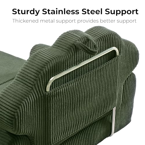 image for LIKIMIO Folding Sofa Bed, Convertible Sleeper Chair Bed with Armrest/B
