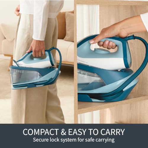 Tefal Power Pro Compact 200 Steam Station, 2400W, Up to 360g/min Steam Boost, Lightweight & Compact, SV6210G0