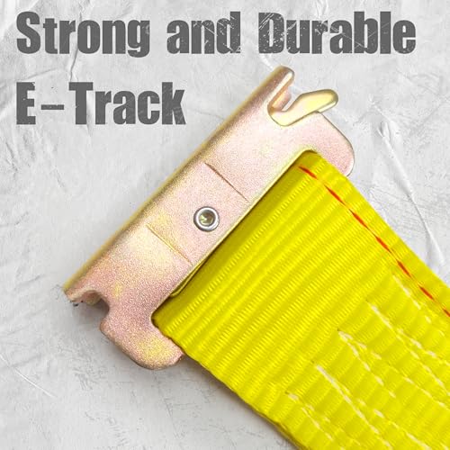 KJE 18 Pack E-Track Ratchet Straps, 2" x15' Heavy Duty Cargo Tie-Downs, 4500LBS Breaking Strength, Standard E Track Fitting Tie Down Ratcheting Strap for Cargo Vans, Trucks, Trailers by KJE - Image 5