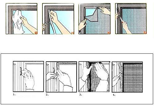 Image of YEEBAY Polyester Insect Fly Net Protection Window Mosquito Mesh Net for Home & Office (4X8 Ft Black)