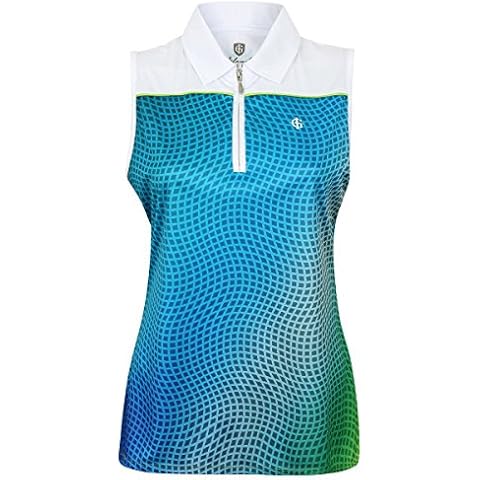 Island Green Women IGLTS1671 - Sublimated Mix Polo Shirt - Green/Blue Mixed, Size 14 Cover