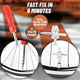Puncture Repair Kit | Includes 1 Tyre Valve Removal Tool, 30 Pcs Valve Core and 1 Multipurpose Tyre Valve Key | Tyre Repair Kit | Car Tyre Puncture Repair Kit, Quad and MTB | Car Puncture Repair Kit - Image 3