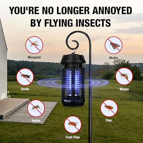 Image of BALDR Bug Zapper Outdoor Indoor, 20W Power & 4200V Instant Grid Mosquito Repellent, Coverage of 1 /2 Acre Fly Trap for Patio, Backyard, Home,2 Pack