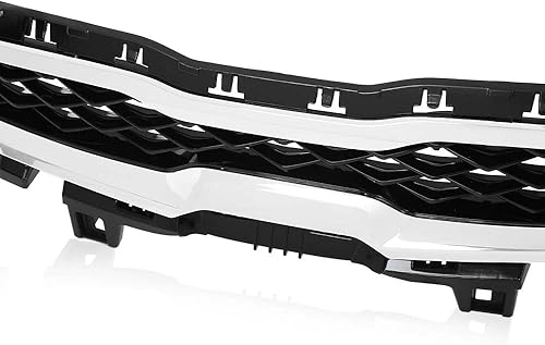 Miniatura 4 de G-PLUS Parrilla superior delantera con ribete cromado compatible con Kia Forte 2019 2020 86350M7010 86350M6000