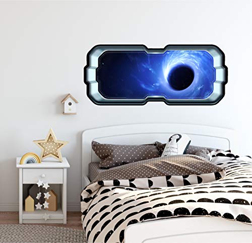 Vinilo decorativo espacial para ventana 24" x 10" 3D miniatura 2