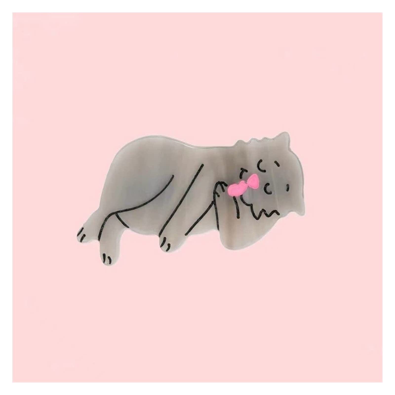 Épingle à cheveux en acétate motif animal chat et chien pour affirmer votre style