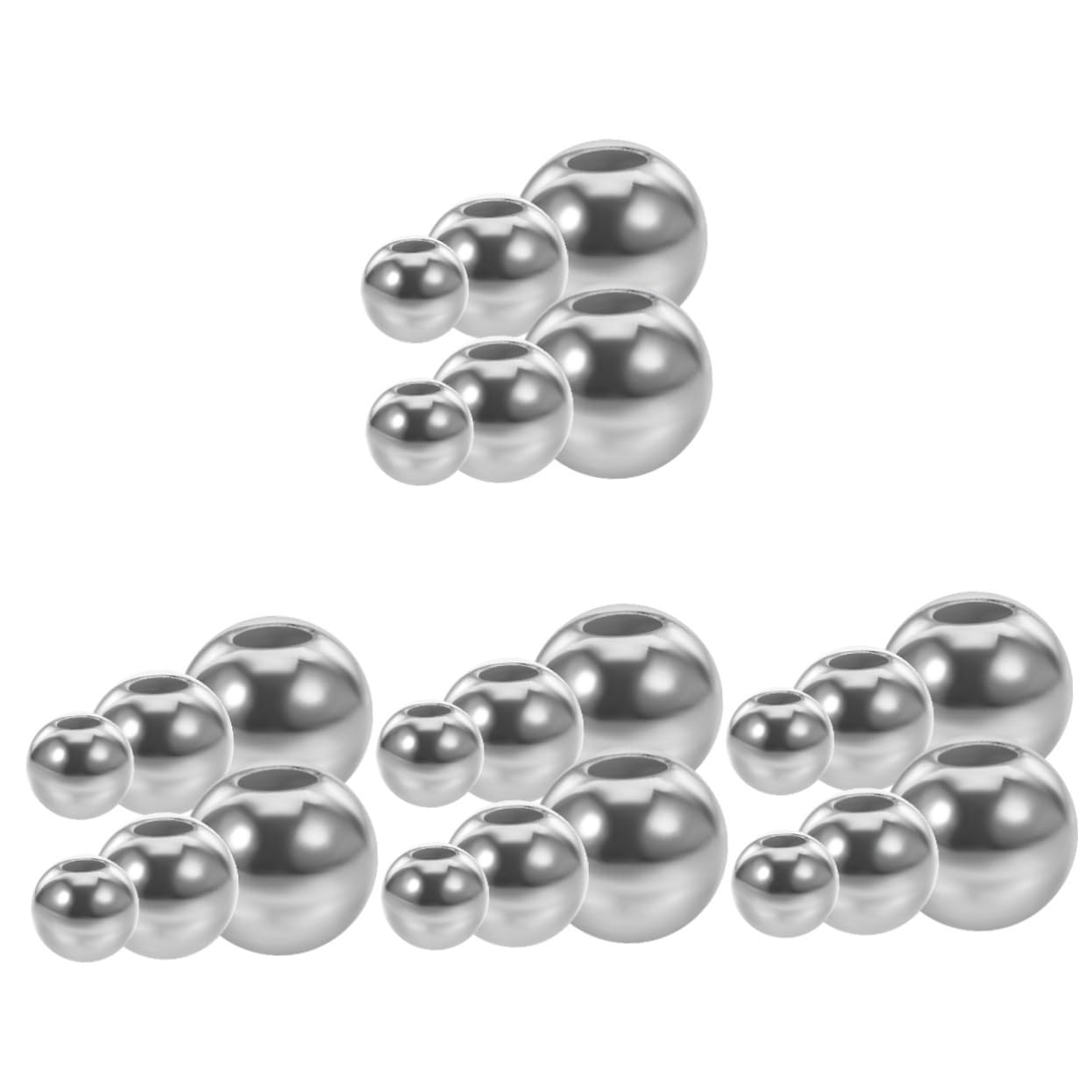 Sosoport 4sets Convenient Fish Beads Fishing Accessories for Angling Beads Assorted Fishing 300pcs*4