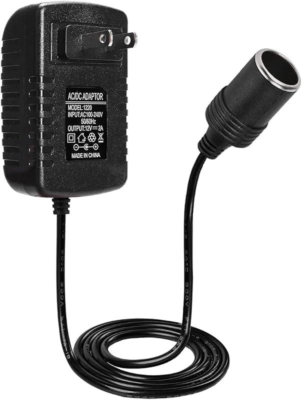 Conversor AC para DC JNXIJ 220 V para 12 V, Adaptador de Tomada para Acendedor Automotivo 2 A 24 W – 1 unidade