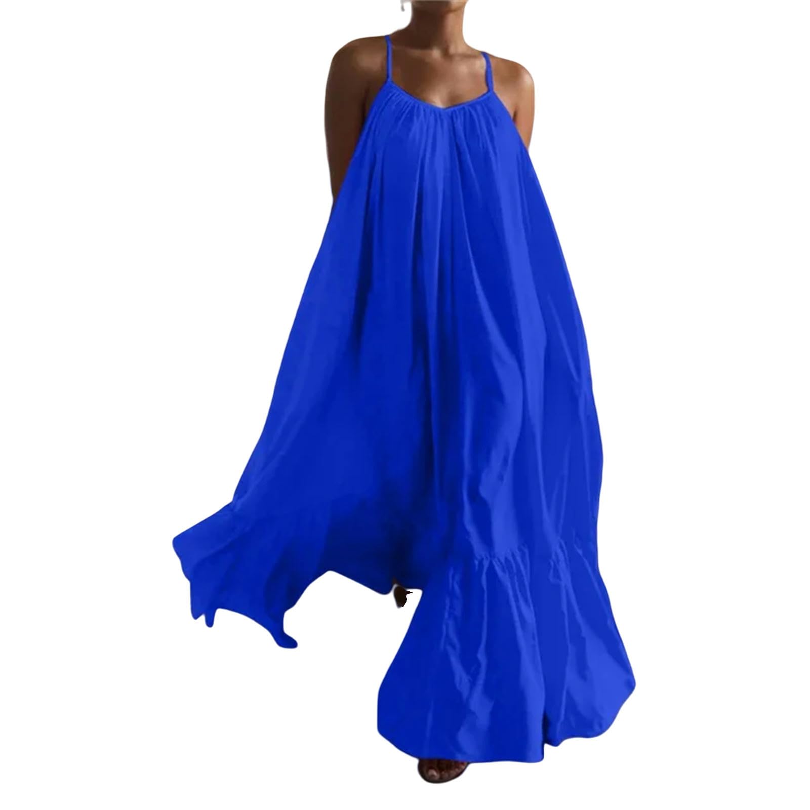 Sukienka bez rękawów Swing Back Maxi Długie Ramiączka Sukienka Midi Vestidos De Holiday