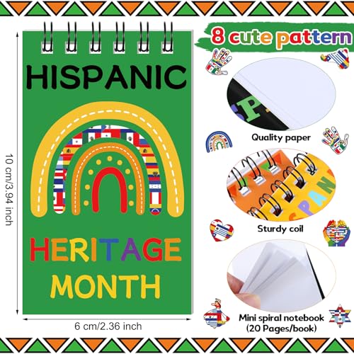 Mini Hispanic Heritage Notebooks à spirale pour bloc-notes de poche - 2