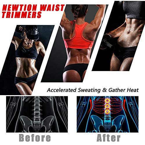 Newtion Waist Trainer Trimmer for Woman Weight Loss Thigh Waist Butt Lifter Shapewear Belt-Workout Body Sweat Band