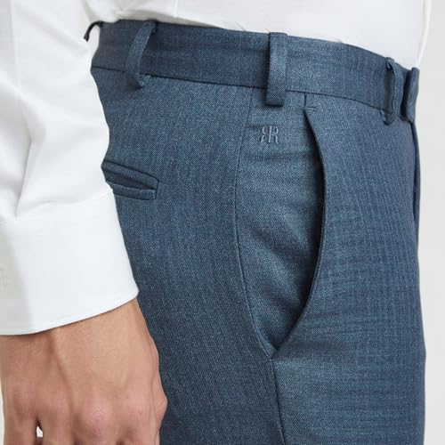 Image of Raymond Men's Slim Fit Mid Rise Polyester Blend Flat Front Formal Trouser